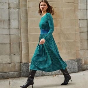 Boden Thea Midi Dress Veridian Green 12P